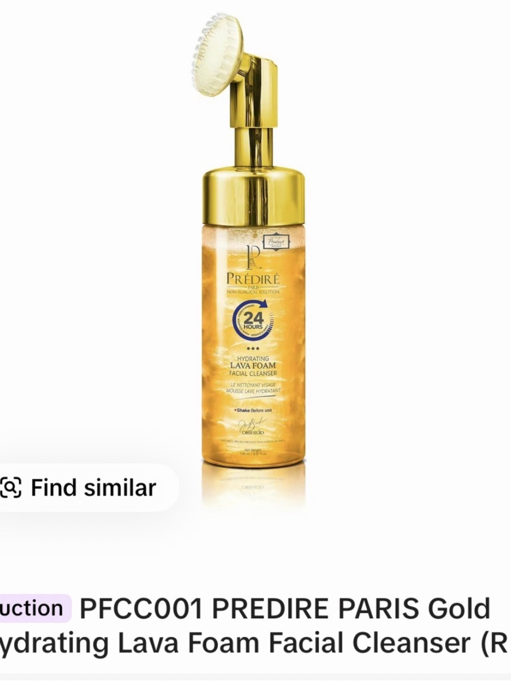 Gold Hydrating Lava Foam Facial Cleanser - New - Sealed
